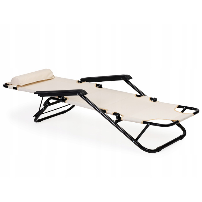 Садовий шезлонг MultiGarden, 60,5x122x83 см, бежевий