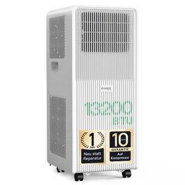 Мобільний кондиціонер 9000 BTU з відвідною трубою R290 для кімнат до 33м²/90м³ з таймером, матовий білий