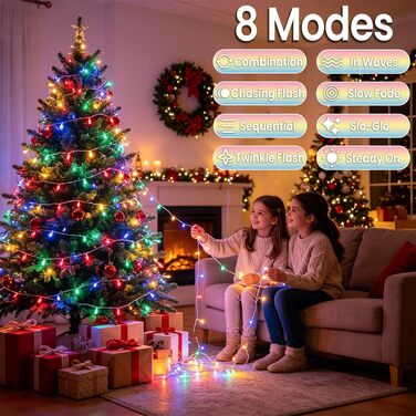 Світлодіодна гірлянда LED 800 світлодіодів, 80м, теплий білий колір, прозорий кабель, для внутрішнього та зовнішнього використання