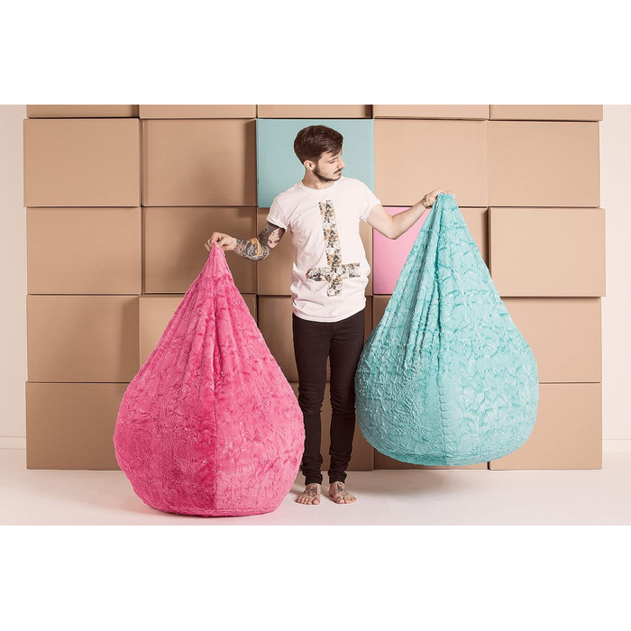 Крісло-мішок Fluffy XL, бірюзовий, 220 л, для дому