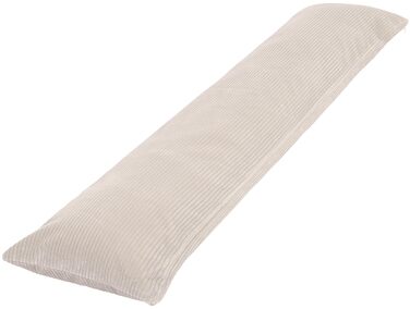 Подушка для сну на боці 200x40 см Cord Beige/Cream, Öko-Tex, 40°C, вагітним та для годування