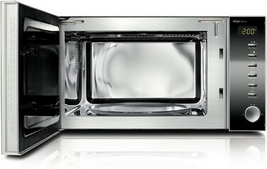 Мікрохвильова піч з грилем Caso MG20 menu 2-in-1, 800 Вт / 1000 Вт, 20 л, 16 програм приготування, нержавіюча сталь