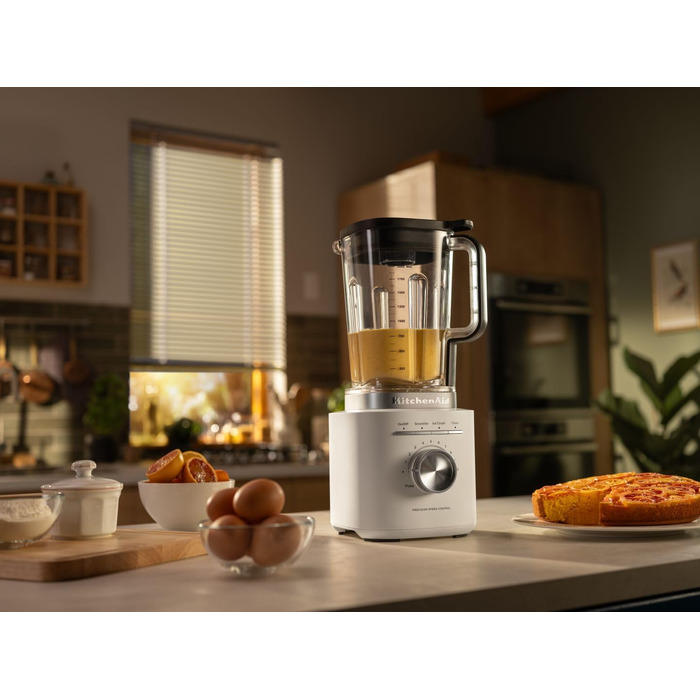 Блендер стаціонарний KitchenAid 5KSB2073EPL Pure Power, 1.5 л, білий перламутр - для смузі, супів, крихти льоду