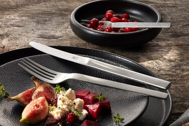 Набір столових приборів ZWILLING Minimale, 68 предметів, для 12 осіб, 18/10 нержавіюча сталь, вінтажний дизайн, молоткова обробка, підходить для посудомийної машини, сріблястий