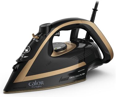 Праска Calor Puregliss з парою 3000 Вт, 50 г/хв, паровий удар 280 г/хв, захист від плям, авто-вимкнення, Франція, FV8064C0