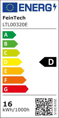 FeinTech LTL00320E Велика LED настільна лампа 80 см, димована, з прищіпкою, біло-срібляста