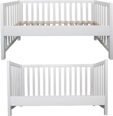 Дитяче ліжечко Betten-ABC Bubema Nils Classic 70x140 см, біле, лаковане дерево