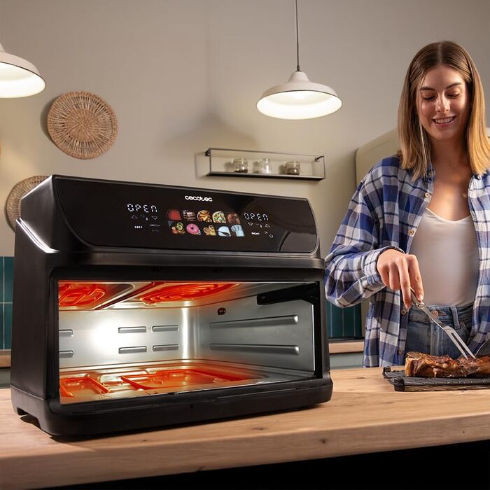 Аерофритюрниця Cecotec Cecofry & Grill Duoheat 4000 з грилем, 4 л, 1900 Вт, регулювання температури 40-200°C, 10 програм, Inox