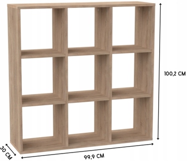 Стелаж Bracia Mebelek 100 x 100 x 30 см, дуб сонома
