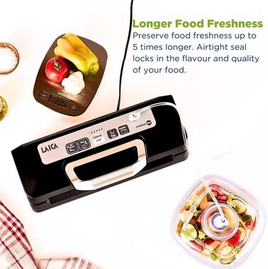 Вакуумний контейнер для продуктів Laica Vacuum Foods, прозорий, набір 1 л та 2 л