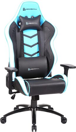 Ігрове крісло Newskill Kaidan, металева рама, 180° регульована спинка, 3D-підлокітники, синє