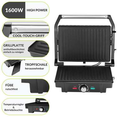 Контактний гриль Silver 1600W