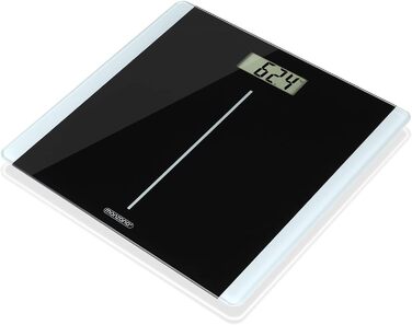 Цифрові ваги для зважування Monzana з DMS-сенсорами, LCD-дисплеєм, Step-On технологією, чорні