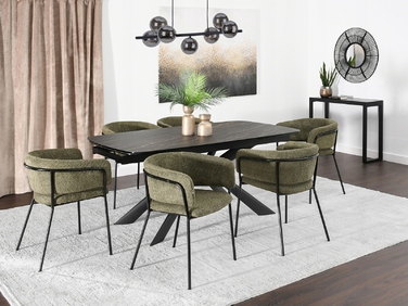 Стілець Mebel-Partner, оббивка тканина, зелений, 1 шт.