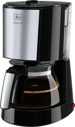 Кавоварка фільтраційна Melitta Enjoy Top з скляним глечиком, краплезупинкою, 10 чашок, чорна