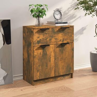 Комод vidaXL для вітальні та коридору, димчастий дуб, 60x30x70 см, ДСП, багатофункціональна шафа