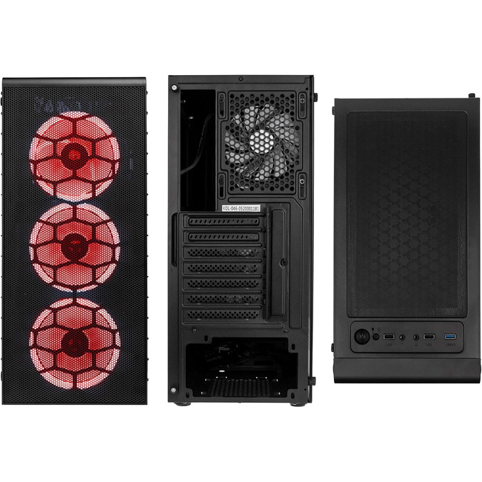 Корпус для ПК KOLINK Observatory Lite Mesh ATX з RGB підсвіткою, геймерський Midi Tower з загартованим склом і вентиляторами