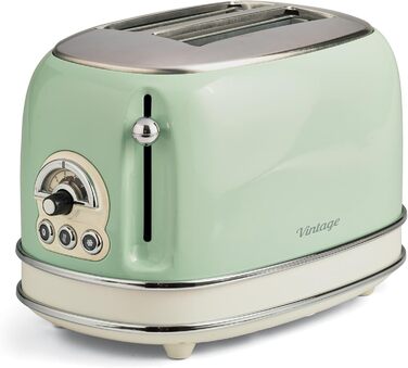 Електричний чайник Ariete Vintage 2869: ретро-дизайн, 1.7 л, нержавіюча сталь, 2000 Вт