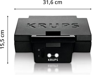 Тостер для сендвічів Krups FDK451: трикутні тости, антипригарне покриття, 850 Вт