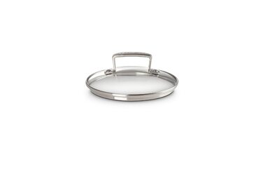 Скляна кришка Le Creuset 16 см з ручкою з нержавіючої сталі для алюмінієвого та чавунного посуду