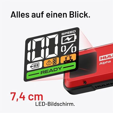 Бустерний пускач HULKMAN Alpha Ultra Red 1000A 37Wh для автомобіля 12V, портативний jump starter для бензинових (до 6.5L) та дизельних (до 3.0L) двигунів, IP65, LED-дисплей