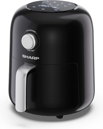 Фритюрниця SHARP AF-GS404AE-B 4 л, напівцифрове керування, 8 програм, 1300 Вт, чорна, випікання без олії