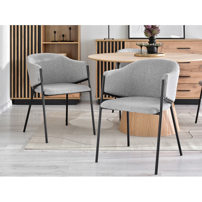 Стілець Mebel-Partner, тканина, сірий, 1 шт.
