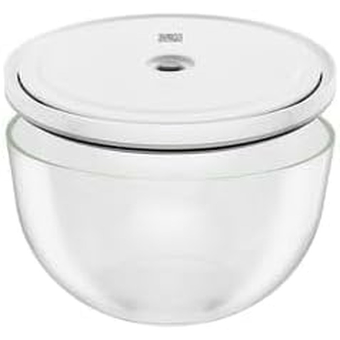 Набір вакуумних контейнерів для зберігання їжі ZWILLING Fresh & Save, 6 предметів, скло, сірий (S-12 см, M-18 см, L-24 см)