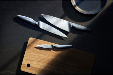 Набір кухонних ножів WMF Chef's Edition (3 предмети), ковані, зі спеціальної сталі Performance Cut у дерев'яному боксі, Made in Germany