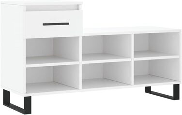 vidaXL шафа для взуття з 1 шухлядою і 6 відділеннями, біла, деревостружкова плита, органайзер для взуття у передпокій, містке зберігання