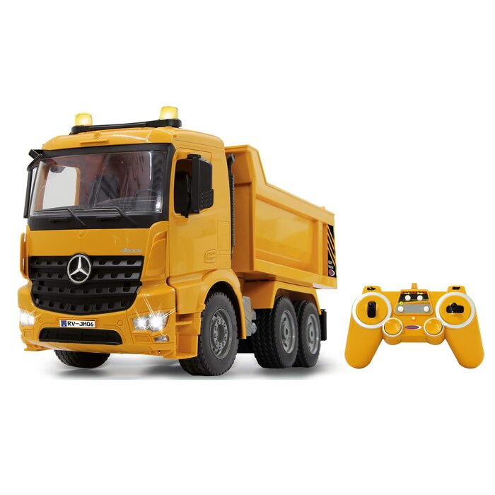 Екскаватор-самоскид JAMARA Mercedes-Benz Arocs 2.4 GHz з дистанційним керуванням, звук двигуна, світлодіоди, повний привід