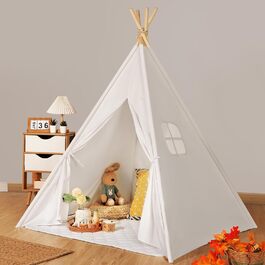 Дитячий намет Wilwolfer Tipi: ігровий намет для дітей з бавовни, з сумкою, для дівчаток та хлопчиків, з килимком, преміум якість