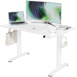 Електричний стіл для роботи з регулюванням висоти Claiks, 120x60 см, білий