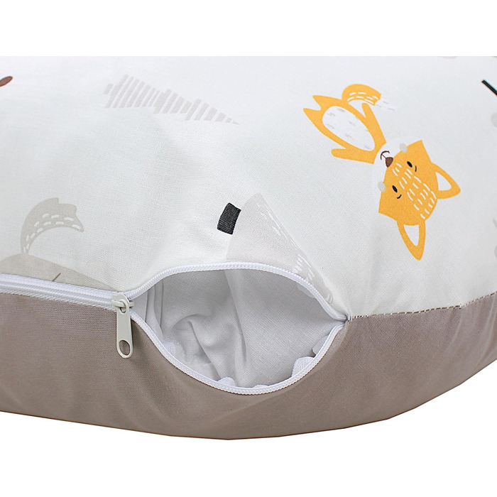 Подушка для годування TupTam Baby Stillkissen (Ліс/Лисичка/Оленя/Їжачок/Ведмедик/Бежева) з бавовняним чохлом