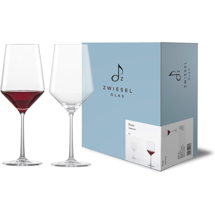 Бокали для червоного вина Zwiesel Glas Pure, 2 шт., кришталеві, стійкі до миття в посудомийці, Tritan®, Німеччина
