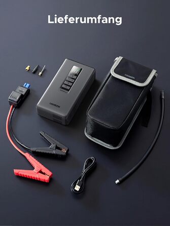 Пусковий пристрій UGREEN 3 в 1: Powerbank 10000mAh, бустер для авто та електричний компресор (помпа)