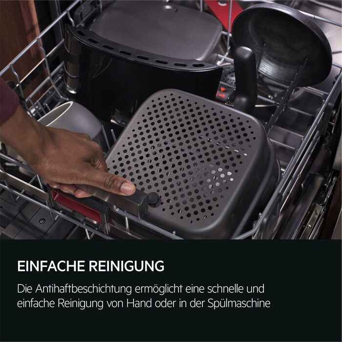 Аерофритюрниця AEG AAF7B Heissluftfritteuse 7000 Serie 8000, 6.9 л, чорна