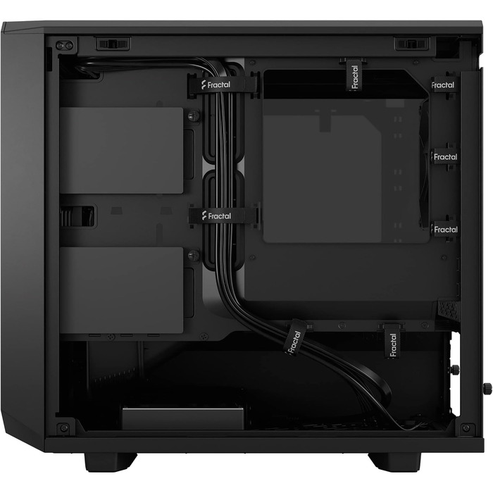 Корпус Fractal Design Meshify 2 Nano Black TG Dark Tint, скляна панель, чорний, компактний формат, для ігрового ПК