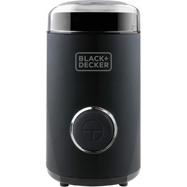 Кавомолка Black+Decker BXCG150E, 150 Вт, пластик, чорна, для 12 чашок, для кавових зерен