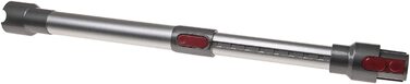 vhbw Трубка для пилососа, сумісна з Dyson SV10, V10, V11, V11 Outsize, V15 Detect Absolute, телескопічна, 44,5-66,5 см, срібляста