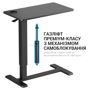 Офісний стіл з регулюванням висоти OfficePro ODM366B Black