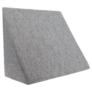 Подушка клиноподібна XL 60x50x30 см для читання в ліжку та на дивані. Чохол знімний, що прається. Чорно-біла, антирефлюксна подушка