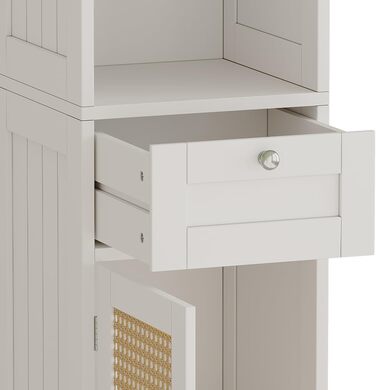 Висока шафа для ванної Vicco Rosario, біла, 32x170 см, з 2 дверцятами та шухлядою