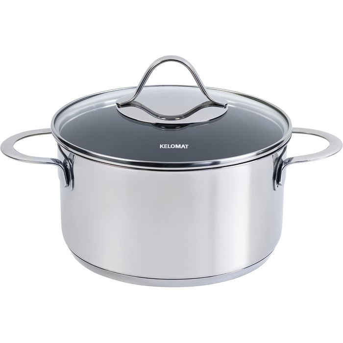 Каструля Kelomat PERFEKT з кришкою, 24 см, 5.7 л, нержавіюча сталь
