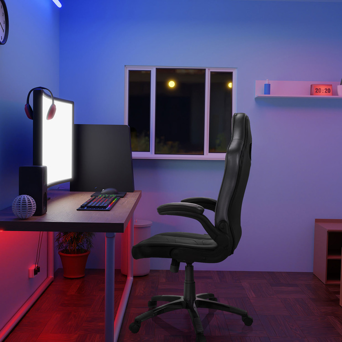 Офісне крісло / крісло керівника GAME SPORT B імітація шкіри чорний HJH OFFICE