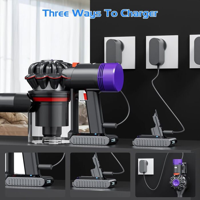 Акумулятор для пилососа Dyson V7 SV11 (225403, 229687) з LCD-дисплеєм, змінний АКБ для моделей Animal, Motorhead, Trigger, Fluffy, Mattress, Absolute, сірий