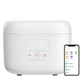 Рисварка електрична Joyami Mini Smart 4л з антипригарним покриттям, біла - для 1-3 осіб, підтримання тепла, таймер