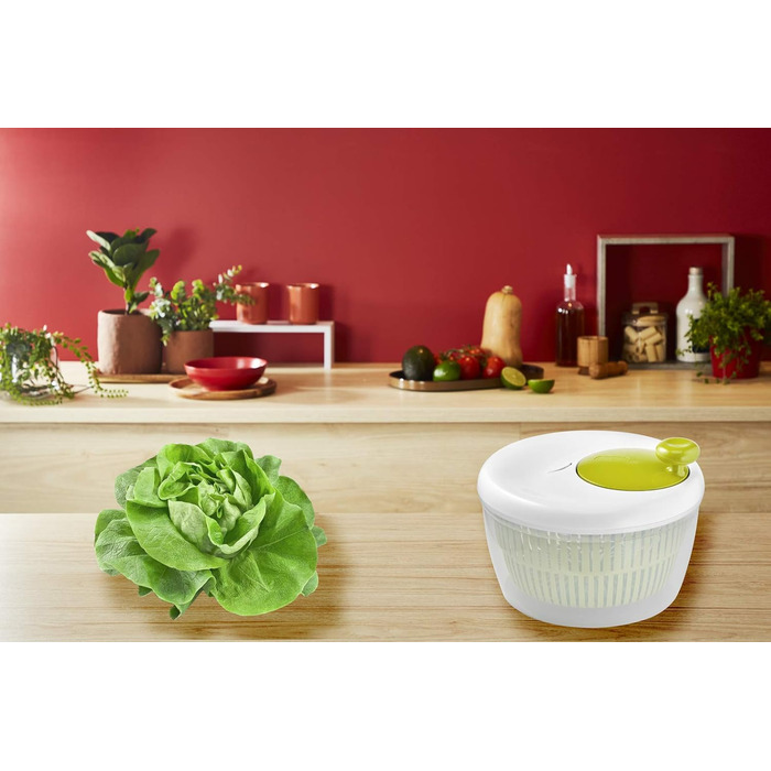 Сушарка для салата Moulinex Classic 5 л (5/7 чол.), можна мити в посудомийній машині, легко і швидко віджимає салат, з кнопкою стоп, виробництво Франція K1690104