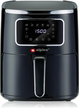 Alpina аерофритюрниця 4,5 л, цифрова, 1450 Вт, для 3-4 осіб, регульована температура 80-200°C, таймер до 60 хв