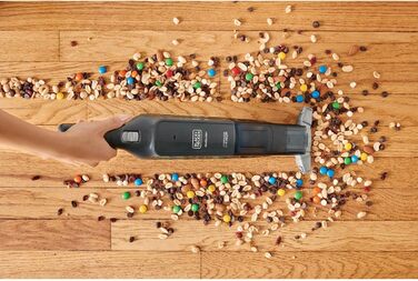 Акумуляторний ручний пилосос BLACK+DECKER Dustbuster Slim HLVC320B11, 12В, 2.0А·год, без мішка, бездротовий, з XXL-насадкою, зарядна станція, щілинна та меблева насадки